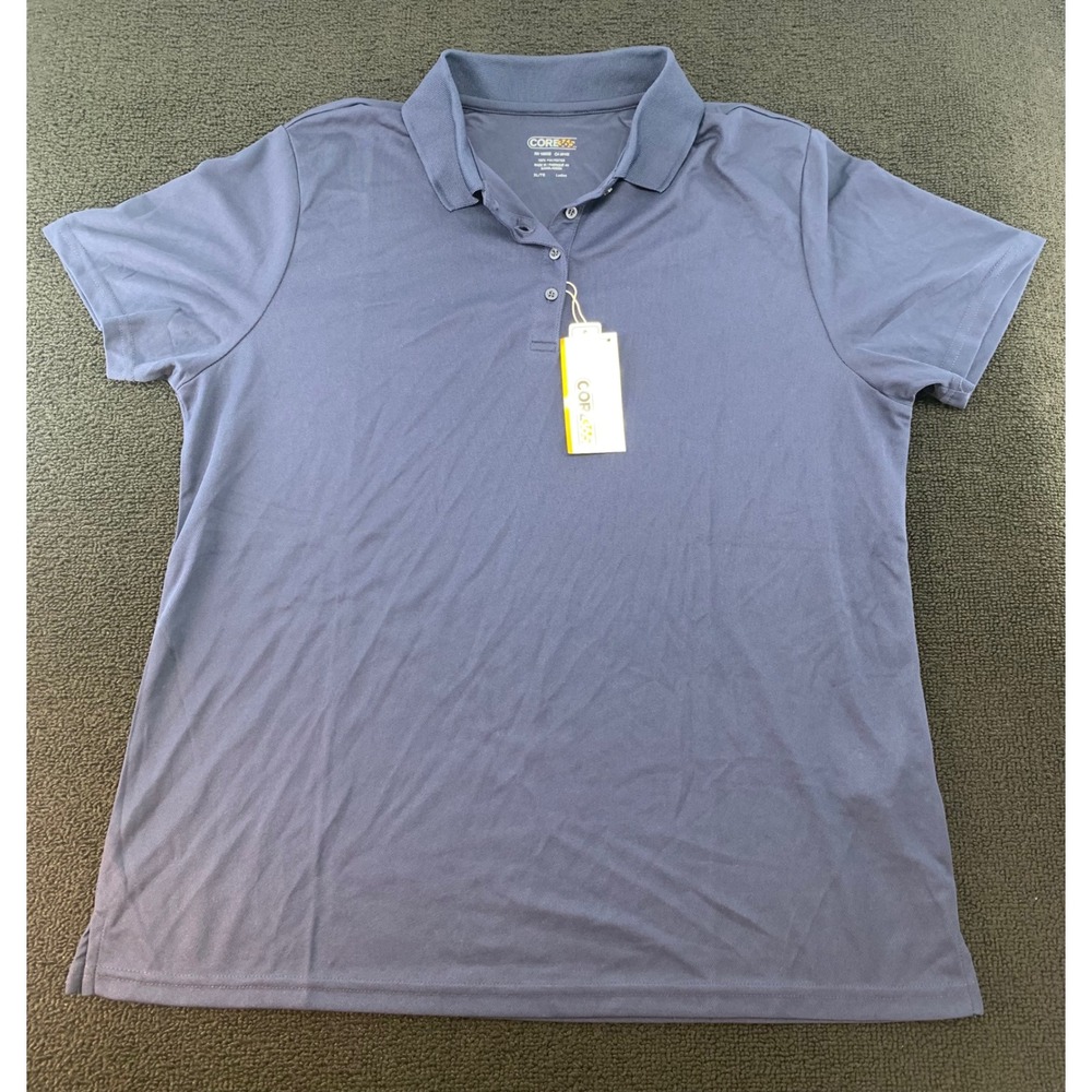 CORE365 Classic Navy Blue Ladies Polo Shirt XL TG Performance‎ Dry Fit